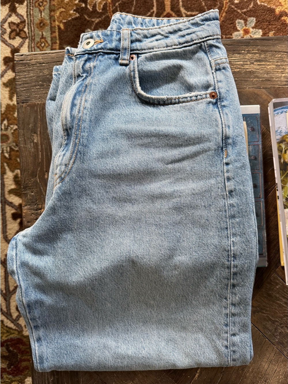Zara Light Blue Barrel Jeans - Picture 7 of 7